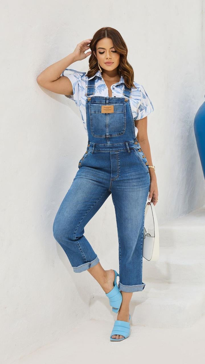 Dungarees Frayed hem jeans