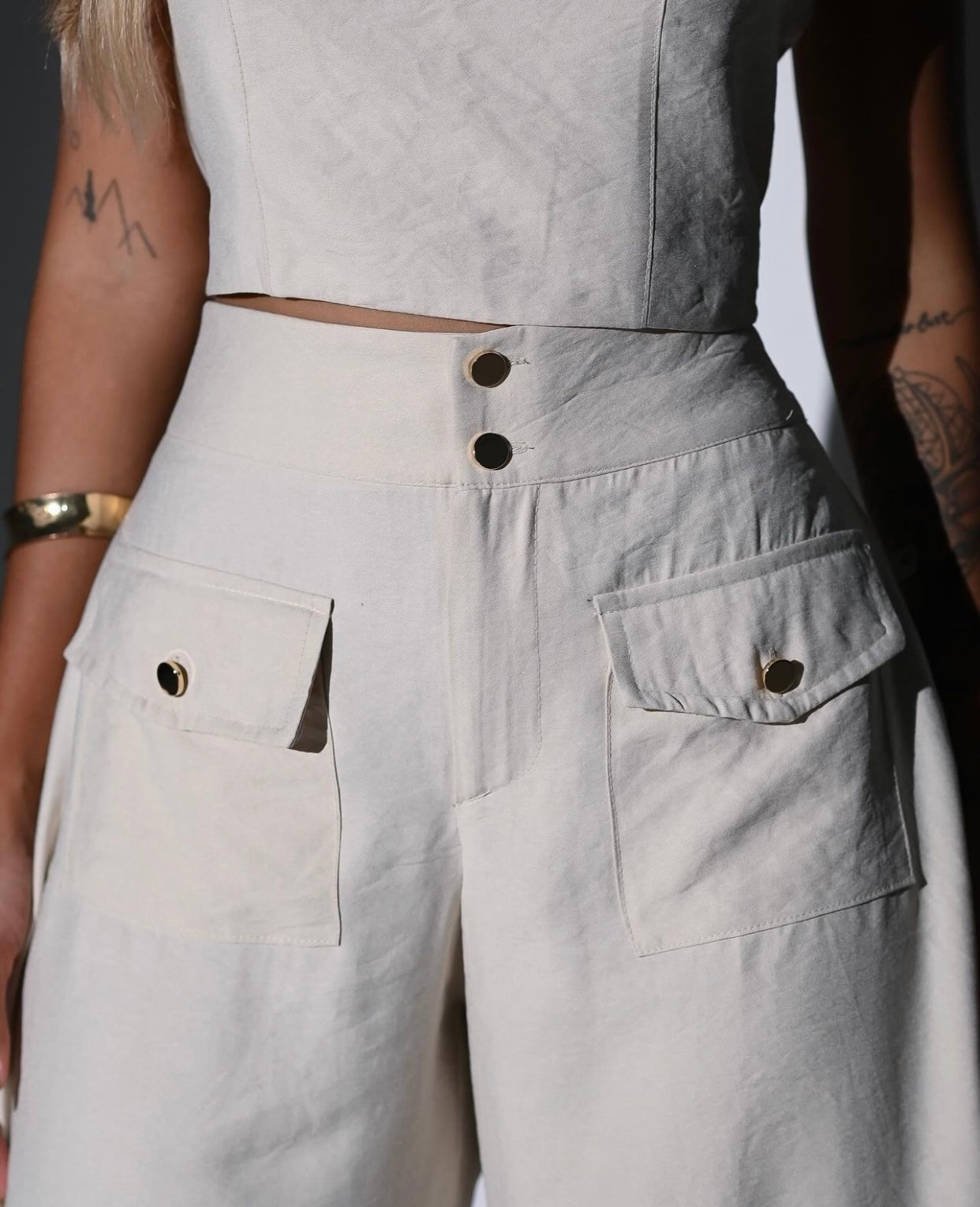 2 Piece Set Pants Pockets Detail